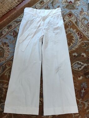 BCBGMaxAzria White Textured Pants